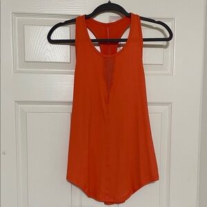Orange Zyia Sleeveless Workout Top